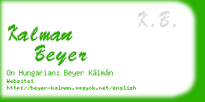 kalman beyer business card